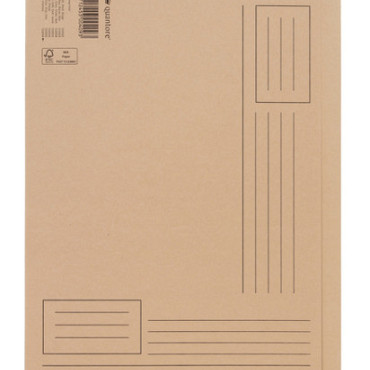 Vouwmap Quantore Folio ongelijke zijde 250gr beige
