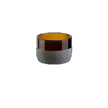 Iwas glas brons frosted, 12cl/4oz, 7,4 x 5,1cm, doos a 4 stuks