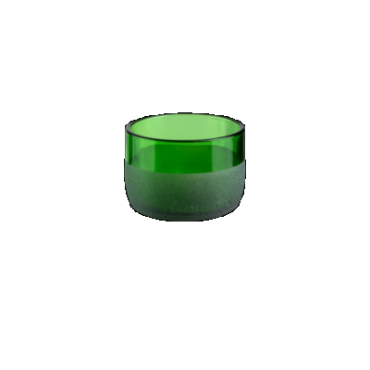 Iwas glas groen frosted, 12cl/4oz, 7,4 x 5,1cm, doos a 4 stuks