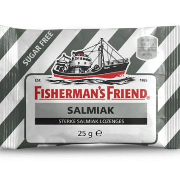 Keelpastilles Fisherman's Friend salmiak suikervrij zak 25 gram