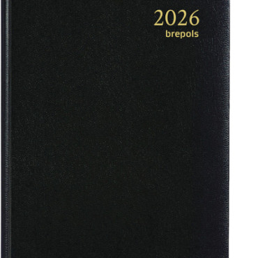 Agenda 2026 Brepols Brefix Lima 1dag/1pagina zwart
