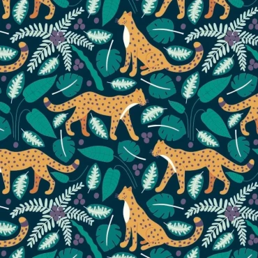 Cadeaupapier 50cm 200m 80gr Luipaard groen