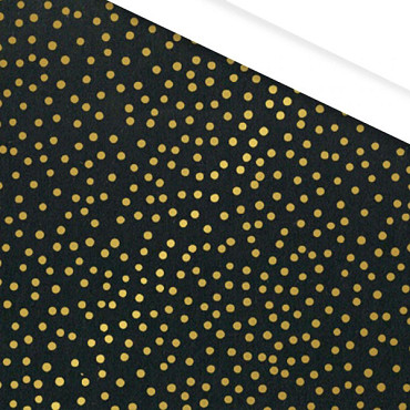 Cadeaupapier 30cm 200m 65gr/m bruin kraft Dots goud