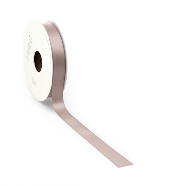 Satijnlint PREMIUM Double face 16mm x 25 meter nude / eggshell