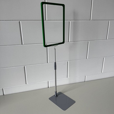 Prijskaartraam A4 verstelbaar groen compleet