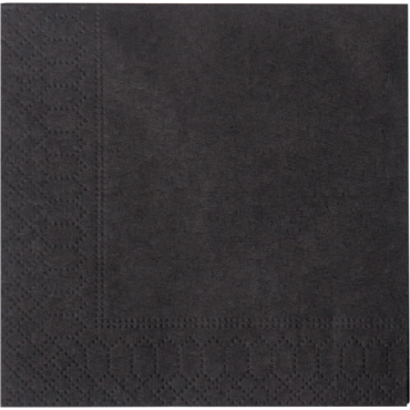 Servetten 24x24cm 1 laags 300 stuks zwart