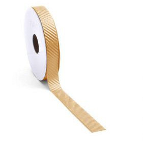Oblique luxe lint Oker gold 15mm x 15 meter