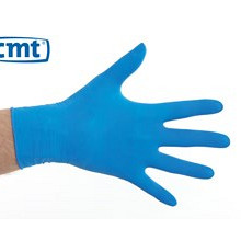 Handschoen latex gepoederd BLAUW 100 stuks Large