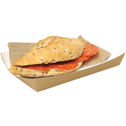 Sandwichbak karton 160x100x24mm bruin 100 stuks