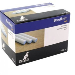 Krijtjes schoolbord 100 stuks wit
