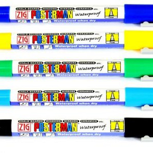 Krijtstift posterman PMA-30 medium punt 2mm donkerblauw