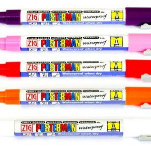 Krijtstift posterman PMA-20 smalle punt 1mm rood