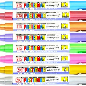 Krijtstift posterman PMA-30 medium punt 2mm metallic roze