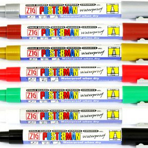 Krijtstift posterman PMA-20 smalle punt 1mm bruin