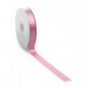 Satijnlint PREMIUM Double face 25mm x 25 meter oud roze