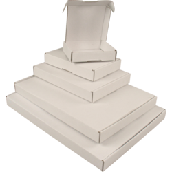 Brievenbusdoos met klep 310x220x28mm wit per stuk