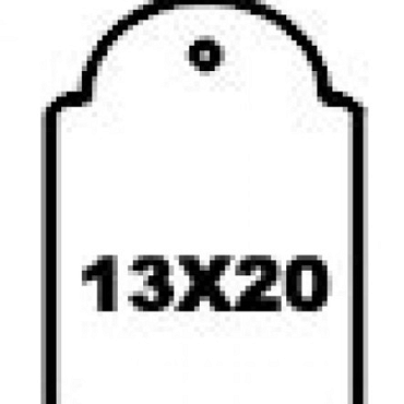 Apli Hangetiket + koord 13x20mm 1000 stuks