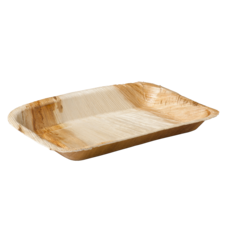 Biodore® Bord, rechthoekig, 1-vaks, Palmblad,17x14cm 25 stuks