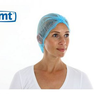 Haarnetje wokkel non-woven blauw 52 cm 100 stuks