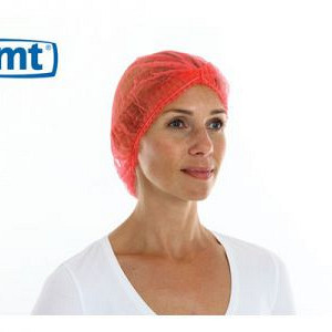 Haarnetje wokkel non-woven rood 100 stuks