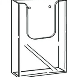 Folderbak acryl 1/3 A4 transparant wand