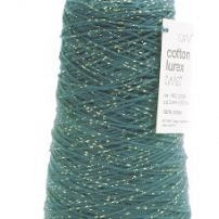 Cotton Cord Lurex Twist Katoen touw 300 meter groen /goud ø2mm