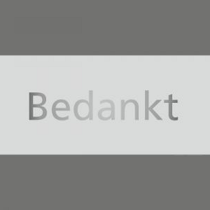 Etiket / Sticker Bedankt zilver 500 stuks