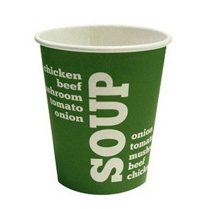 Soup beker karton 250 cc groen BAMBOO 50 stuks