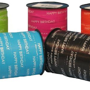 Krullint Paperlook 10mm x 225 meter kleur 04 lime happy birthday