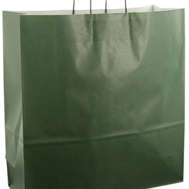 Papieren koordtas 45x17x47cm 50st donker groen