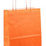 Papieren koordtas 18x08x22cm 50st oranje