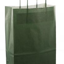 Papieren koordtas 22x10x31cm 50st donker groen