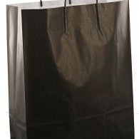 Papieren koordtas 32x12x41cm 50st zwart