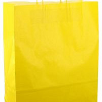 Papieren koordtas 32x12x41cm 50st fel geel