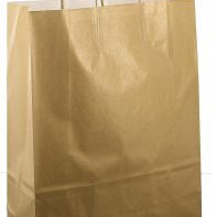 Papieren koordtas 32x12x41cm 50st goud