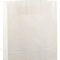 Papieren koordtas 32x12x41cm 50st wit