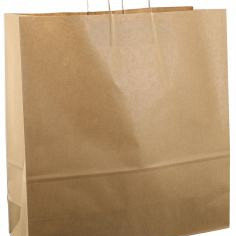 Papieren koordtas 45x17x47cm 50st bruin kraft