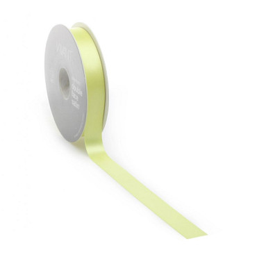 Satijnlint PREMIUM Double face 16mm x 25 meter fel geel