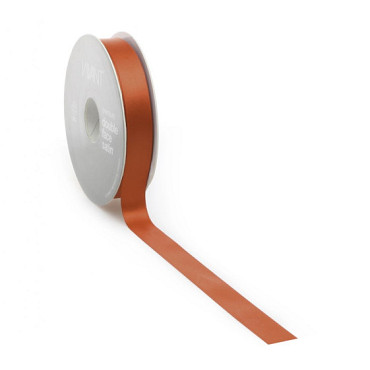 Satijnlint PREMIUM Double face 16mm x 25 meter brique / rust