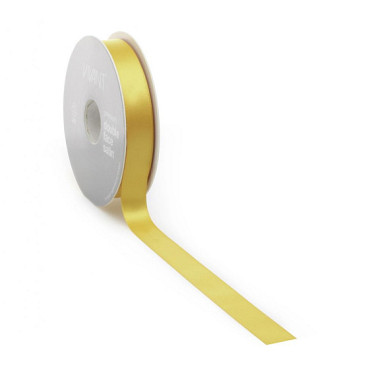 Satijnlint PREMIUM Double face 16mm x 25 meter ocre
