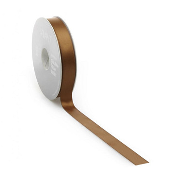 Satijnlint PREMIUM Double face 16mm x 25 meter brandy