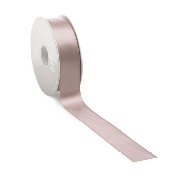 Satijnlint PREMIUM Double face 25mm x 25 meter nude / eggshell
