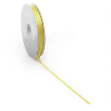 Satijnlint PREMIUM Double face 3mm x 50 meter yellow