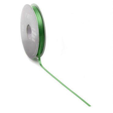 Satijnlint PREMIUM Double face 3mm x 50 meter emerald / green