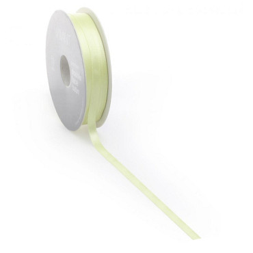 Satijnlint PREMIUM Double face 10mm x 25 meter anis
