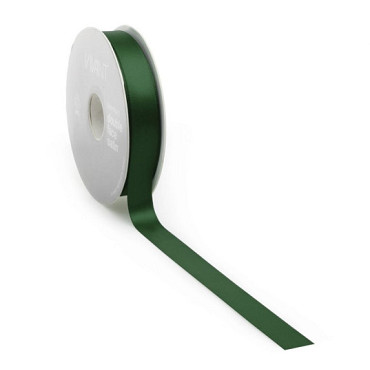 Satijnlint PREMIUM Double face 25mm x 25 meter antique green