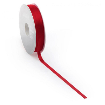 Satijnlint PREMIUM Double face 10mm x 25 meter warm red