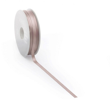 Satijnlint PREMIUM Double face 10mm x 25 meter nude / eggshell