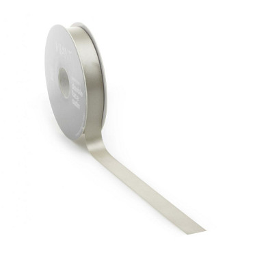 Satijnlint PREMIUM Double face 25mm x 25 meter sand / champagne