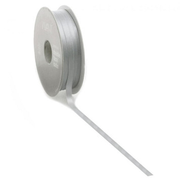 Satijnlint PREMIUM Double face 10mm x 25 meter silver